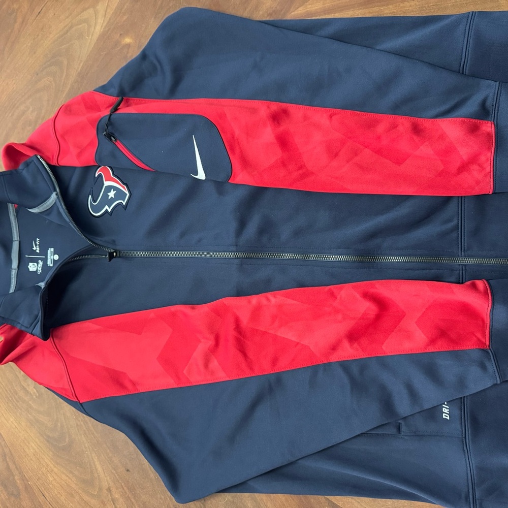 Nike Men's Navy and Red Jacket Texans XL
